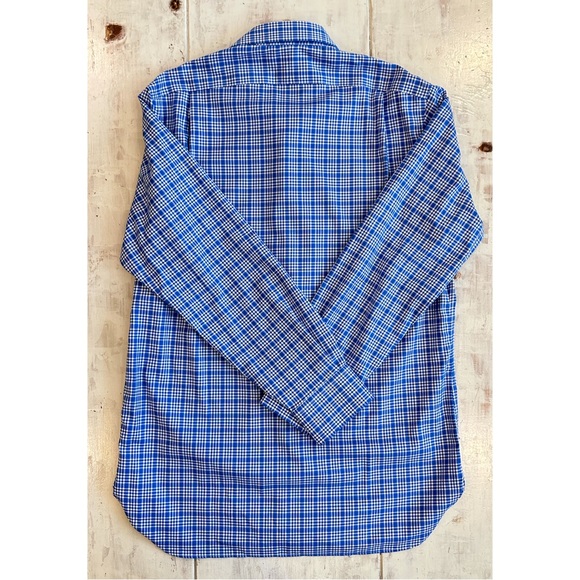 NWOT Ralph Lauren Polo “Easy Care” Blue Plaid Oxford Button Down Sz. 15.5 - Picture 5 of 6